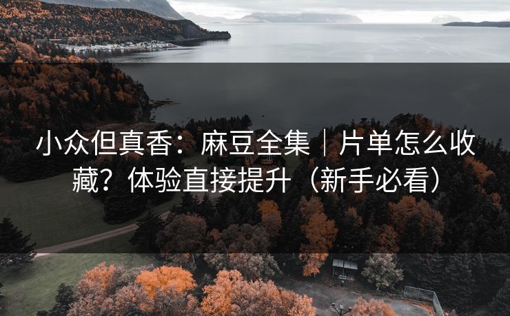 小众但真香：麻豆全集｜片单怎么收藏？体验直接提升（新手必看）